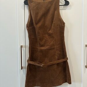 Zara Brown Corduroy Mini Dress